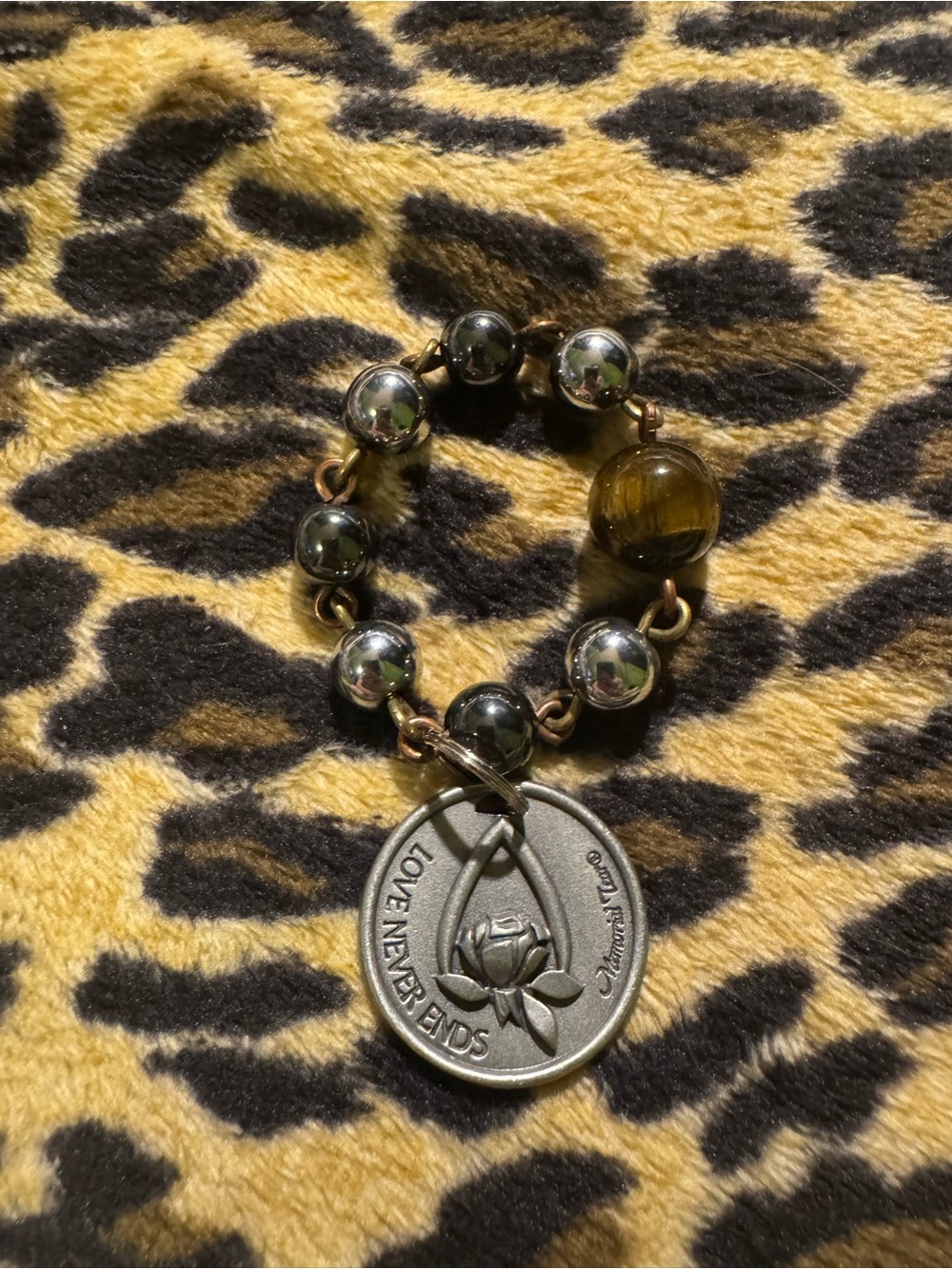 Love Never Ends Gold & Silver Beaded Charm